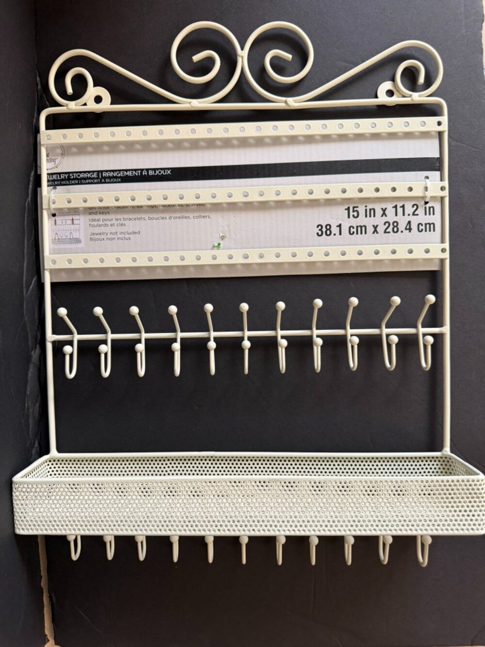 Bead Landing Jewelry Necklace Earrings Wall Display Storage Organizer Metal